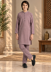 Boys’ Premium Mauve Kurta Shalwar | Stylish Pakistani Traditional Wear