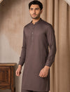 Premium Chocolate Brown Plain Shalwar Kameez – Classic Pakistani Menswear