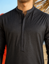Men’s Premium Charcoal Black Kurta | Modern Pakistani Traditional Wear
