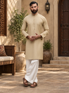 Men’s Premium Beige Kurta | Classic Pakistani Traditional Wear