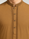 Men’s Premium Camel Brown Shalwar Kameez | Classic Pakistani Traditional Wear