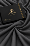 Charcoal Grey Jacquard Fabric | Premium Shalwar Kameez Collection