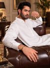 Men’s Premium White Shalwar Kameez | Classic Pakistani Traditional Wear