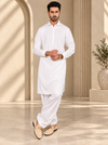 Men’s Premium White Shalwar Kameez | Classic Pakistani Traditional Wear