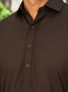 Premium Dark Brown Men’s Shalwar Kameez | Classic Pakistani Menswear