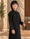 Premium Black Boys’ Kurta Shalwar – Traditional Pakistani Wear