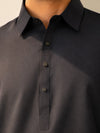 Midnight Black Premium Cotton Shalwar Kameez | Sikandar e Azam