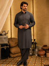 Premium Charcoal Grey Wash & Wear Shalwar Kameez | Sikandar e Azam