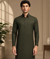 Premium Olive Green Pakistani Shalwar Kameez | Sikandar e Azam