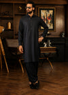 Midnight Black Luxury Shalwar Kameez – Sikandar e Azam