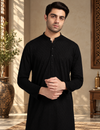 Men’s Premium Black Kurta | Classic Pakistani Traditional Wear