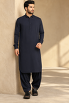 Men’s Premium Navy Blue Shalwar Kameez | Modern Pakistani Traditional Wear
