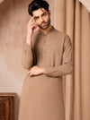 Premium Blended Fabric Shalwar Kameez – Camel Brown | Sikandar e Azam