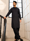 Midnight Black Premium Cotton Shalwar Kameez | Sikandar e Azam